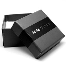 8MM Men's Black Titanium Ring Wedding Band with Stainless Steel Cables and Screw Design Sizes 7 to 13