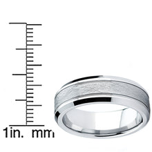 Cobalt Men's Brushed Wedding Ring, Comfort Fit Band 7mm, Sizes 7 to 12