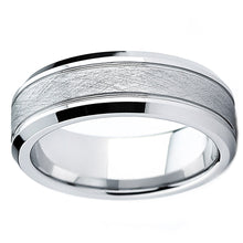Cobalt Men's Brushed Wedding Ring, Comfort Fit Band 7mm, Sizes 7 to 12