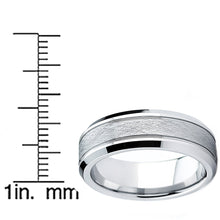 Cobalt Men's Brushed Wedding Ring, Comfort Fit Band 7mm, Sizes 7 to 12