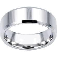 Cobalt Chrome Men's High Polish Wedding Band Ring, Comfort Fit 8mm, Sizes 7 to 12