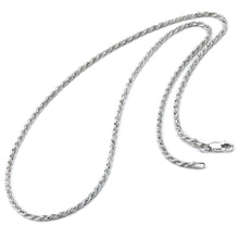 Men's 2.3MM Sterling Silver 925 Italian Rope Necklace Chain 16