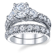 Women's Sterling Silver 925 Engagement Ring Set Bridal Rings Cubic Zirconia Sizes 5-9