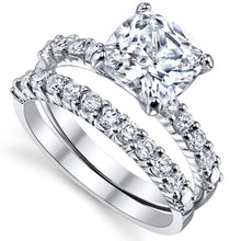 Women's 2.5Ct Wedding Engagement Ring Band Set Sterling Silver 925 CZ