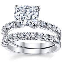 Women's 2.5Ct Wedding Engagement Ring Band Set Sterling Silver 925 CZ