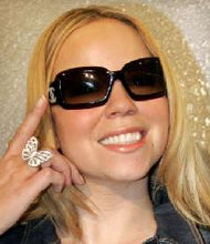 Women's Sterling Silver 925 Mariah Carey Butterly Ring Cubic Zirconia