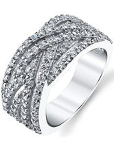 Women's 925 Sterling Silver Cubic Zirconia Right HRing Sizes 5-9