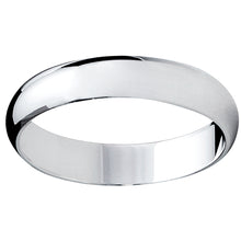 Men's 4MM Dome High Polish Sterling Silver Plain Wedding Band Ring Sizes 5 to 13