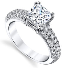 Women's 1.5 Carat Princess Cut Cubic Zirconia Sterling Silver 925 Wedding Engagement Ring Sizes 5-9