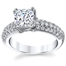 Women's 1.5 Carat Princess Cut Cubic Zirconia Sterling Silver 925 Wedding Engagement Ring Sizes 5-9