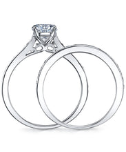 Women's Cubic Zirconia Wedding Engagement Anniversary Solitaire Ring Bridal Sets 925 Sterling Silver