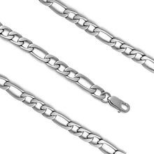 8MM Solid Men's Stainless Steel Figaro Chain Necklace 24