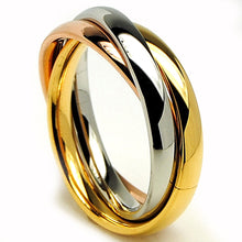 Women's Stainless Steel Tri-Love Not Trinity Ring Sizes 5-10