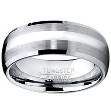 8MM Dome Men's Tungsten Carbide Ring Wedding Band sizes 5 to 15