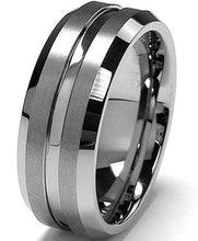 8MM High Polish / Matte Finish Men's Tungsten Ring Wedding Band Sizes 6 to 15