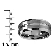 8MM High Polish / Matte Finish Men's Tungsten Ring Wedding Band Sizes 6 to 15