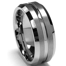 8MM High Polish / Matte Finish Men's Tungsten Ring Wedding Band Sizes 6 to 15