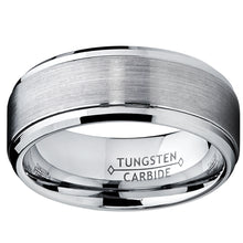 Men's Tungsten Ring Wedding Band Raised Brushed Finish 9MM Sizes 6 to 15