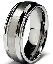 8MM High Polish / Matte Finish Men's Tungsten Ring Wedding Band Sizes 7 to 12