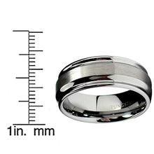 8MM High Polish / Matte Finish Men's Tungsten Ring Wedding Band Sizes 7 to 12