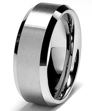 8MM High Polish / Matte Finish Men's Tungsten Ring Wedding Band Sizes 6 to 15