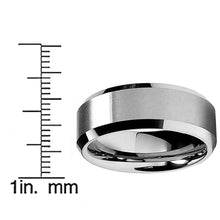8MM High Polish / Matte Finish Men's Tungsten Ring Wedding Band Sizes 6 to 15