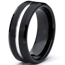 8MM Two Tone  High Polish / Matte Finish Men's Tungsten Ring Wedding Band Sizes 6 to 15