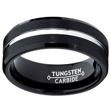 8MM Two Tone  High Polish / Matte Finish Men's Tungsten Ring Wedding Band Sizes 6 to 15