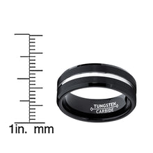 8MM Two Tone  High Polish / Matte Finish Men's Tungsten Ring Wedding Band Sizes 6 to 15