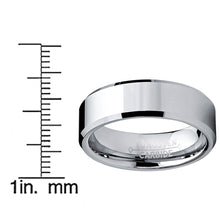 Women's 5MM High Polish Beveled Edge Tungsten Carbide Wedding Ring Bands Sizes 5-15