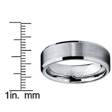 Men's 6MM High Polish / Matte Finish Tungsten Ring, Bands Sizes 5 to 13
