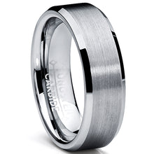 Men's 6MM High Polish / Matte Finish Tungsten Ring, Bands Sizes 5 to 13
