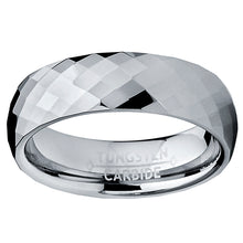 Men's 6MM Multi-faceted Tungsten Carbide Wedding Band Ring Sizes 5 to 15