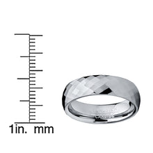 Men's 6MM Multi-faceted Tungsten Carbide Wedding Band Ring Sizes 5 to 15