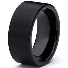 9MM Men's Black Brushed Tungsten Carbide Ring Wedding Band Sizes 6 to 15
