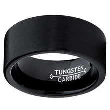 9MM Men's Black Brushed Tungsten Carbide Ring Wedding Band Sizes 6 to 15