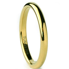 Tungsten Carbide Goldtone Plated Men's Wedding Band Ring 2MM Sizes 5 to 15