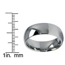8MM Classic Dome Men's Tungsten Carbide Ring Wedding Band sizes 6 to 15