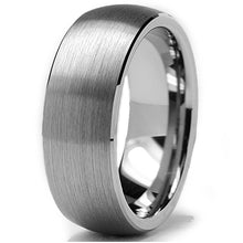 Tungsten Carbide Men's Dome Brushed Wedding Band Comfort Fit Anniversary Ring 8 MM Sizes 6 to 15