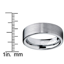 Tungsten Carbide Men's Brushed Wedding Band Ring Comfort Fit 6MM Sizes 5 to 15
