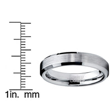Tungsten Carbide Men's Brushed Wedding Band Anniversary Ring Comfort Fit, 4MM Sizes 5 to 15