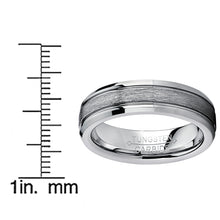Tungsten Carbide Men's Women's Textured Brushed Center Wedding Band Ring, Comfort Fit 5mm