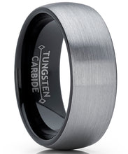 Men's Tungsten Dome Wedding Band Engagement Ring Brushed Comfort-Fit 8MM
