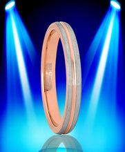 Men's Women's Rose Goldtone Tungsten Wedding Band Engagement Ring 3mm