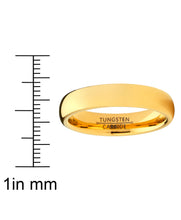 Men Women Unisex Rose Gold Tone Tungsten Wedding Band Engagement Ring 4mm Dome