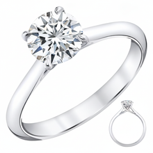 1Ct. Lab Grown Diamond Solitaire Cathedral 14K White Gold Women's Engagement Wedding Ring IGI Certified