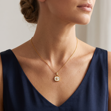 Dainty Mother of Pearl NorthStar Polaris Pendant Necklace for Women, 14K Gold Plated, Adjustable 16 to 18 in Chain
