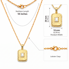 Metal Masters 14K Gold Plated Layering Necklace for Women, Mini Dog Tag Pendant with Adjustable 16 to 18 Inch Chain