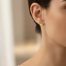 Classic 14K Gold Plated or White Gold Plated Ball Stud Earrings Sterling Silver 925 Pushback Anti-Tarnish Hypoallergenic