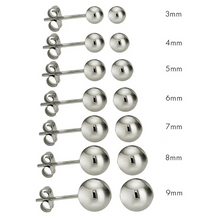 Classic 14K Gold Plated or White Gold Plated Ball Stud Earrings Sterling Silver 925 Pushback Anti-Tarnish Hypoallergenic